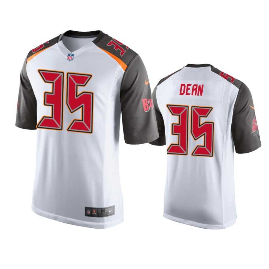 mens buccaneers jamel dean white game jersey