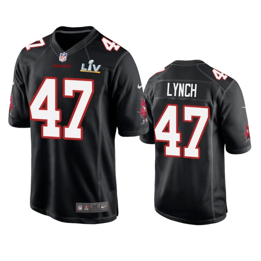 mens buccaneers john lynch black super bowl lv game fashion jersey