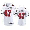 mens buccaneers john lynch white super bowl lv game jersey