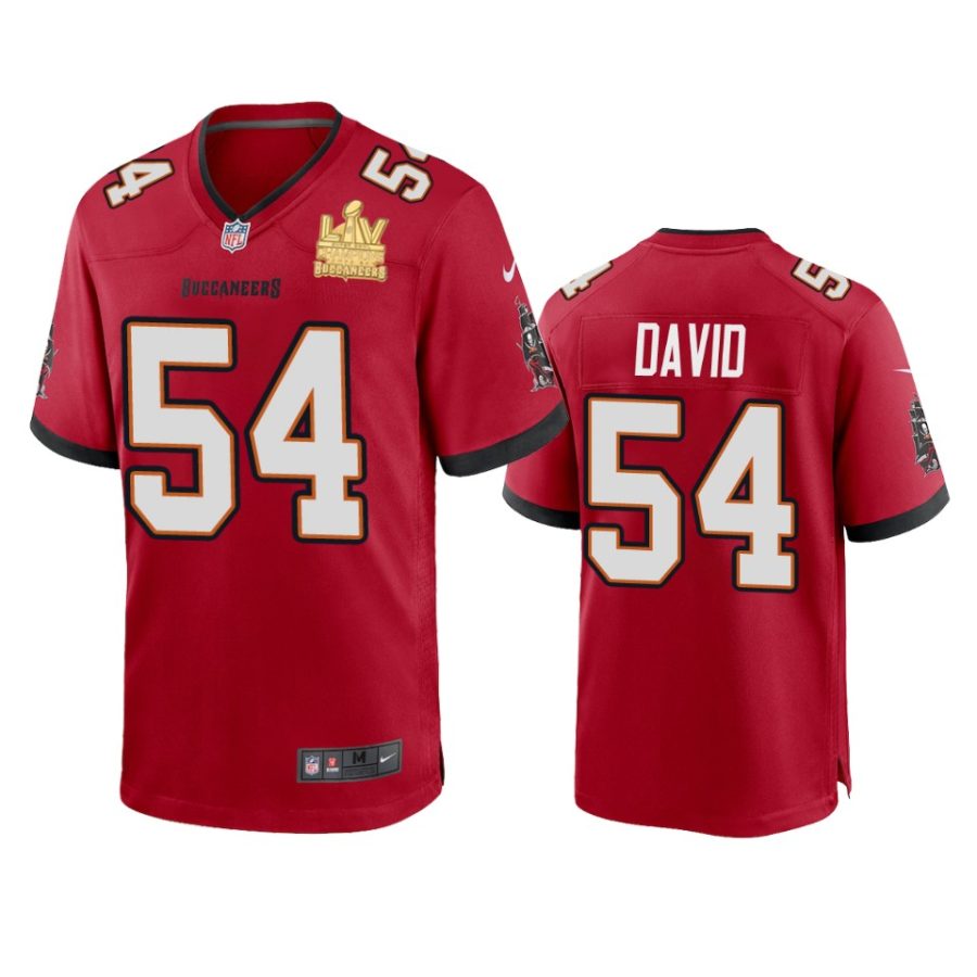 mens buccaneers lavonte david red super bowl lv champions game jersey