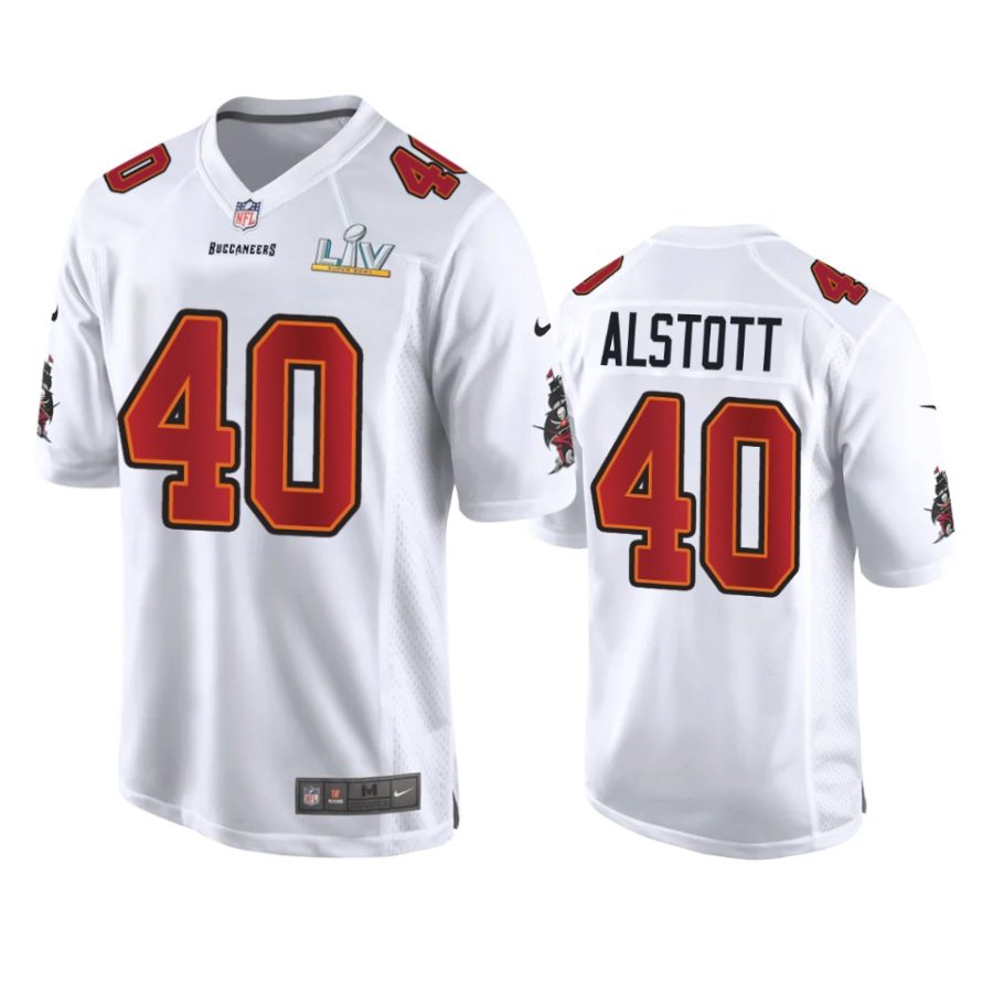 mens buccaneers mike alstott white super bowl lv game fashion jersey