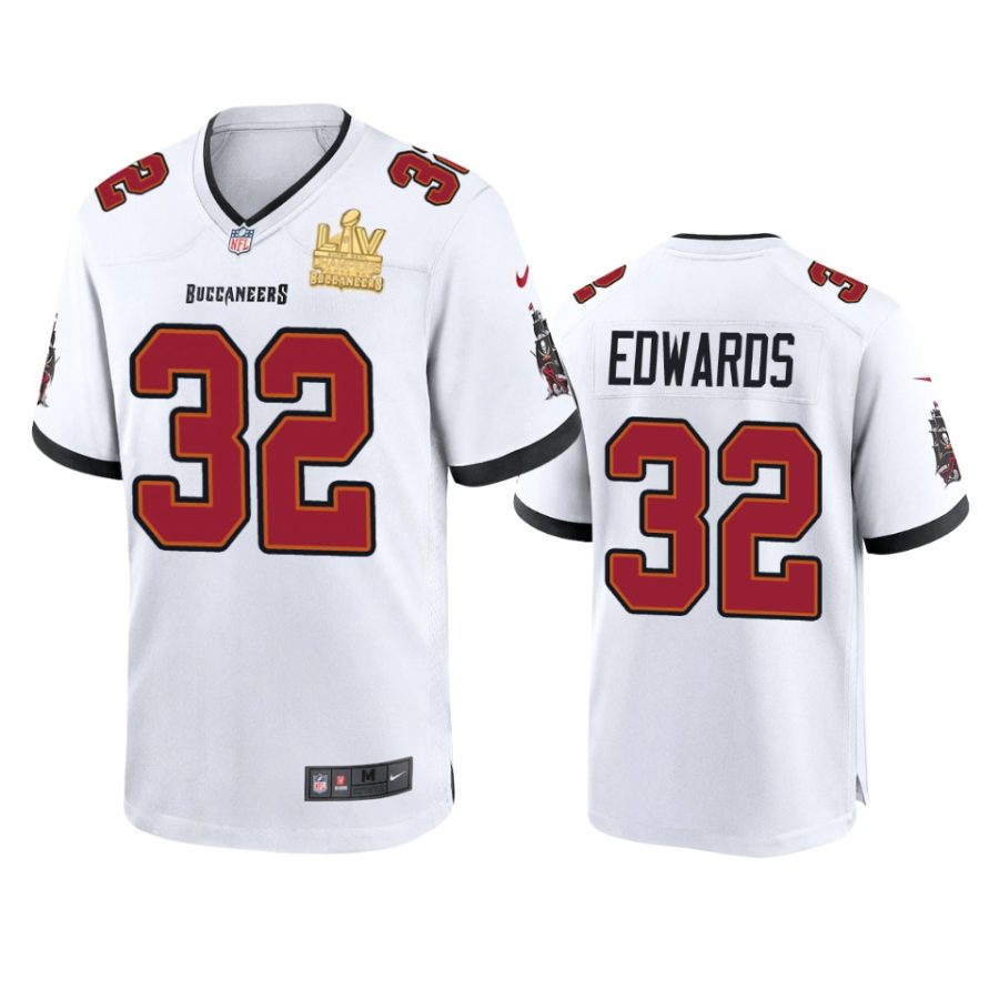 mens buccaneers mike edwards white super bowl lv champions game jersey