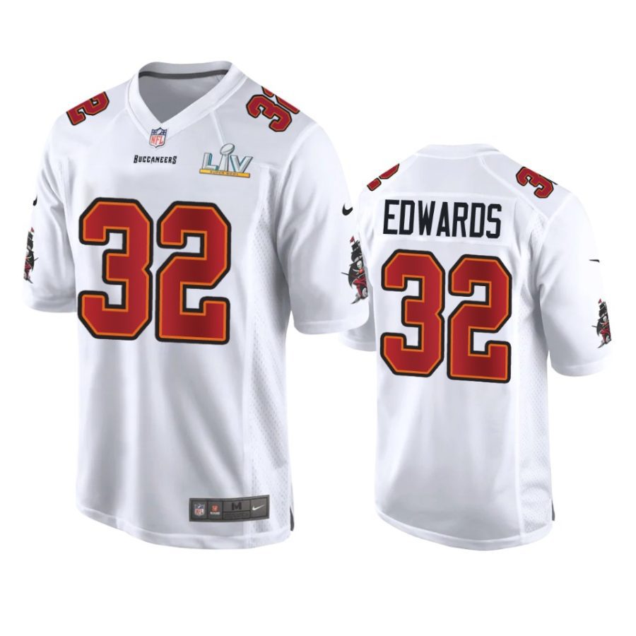 mens buccaneers mike edwards white super bowl lv game fashion jersey