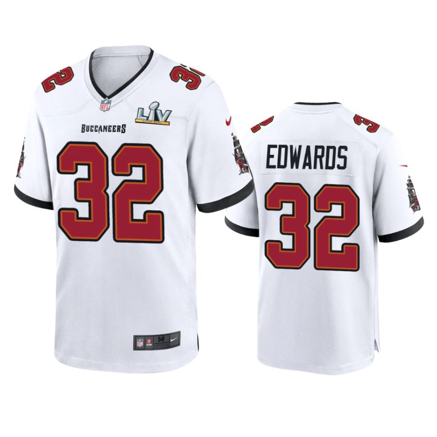 mens buccaneers mike edwards white super bowl lv game jersey