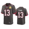 mens buccaneers mike evans pewter super bowl lv champions game jersey