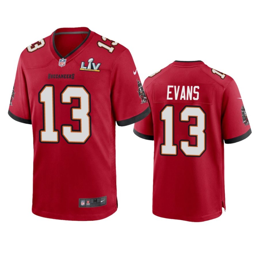 mens buccaneers mike evans red super bowl lv game jersey