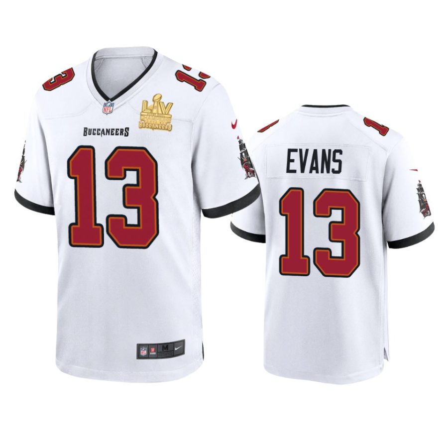 mens buccaneers mike evans white super bowl lv champions game jersey