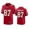 mens buccaneers rob gronkowski red game jersey
