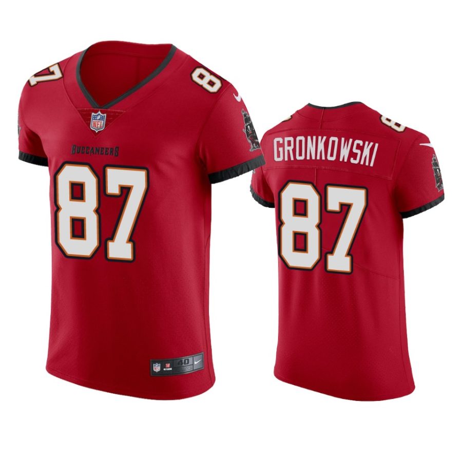 mens buccaneers rob gronkowski red vapor elite jersey