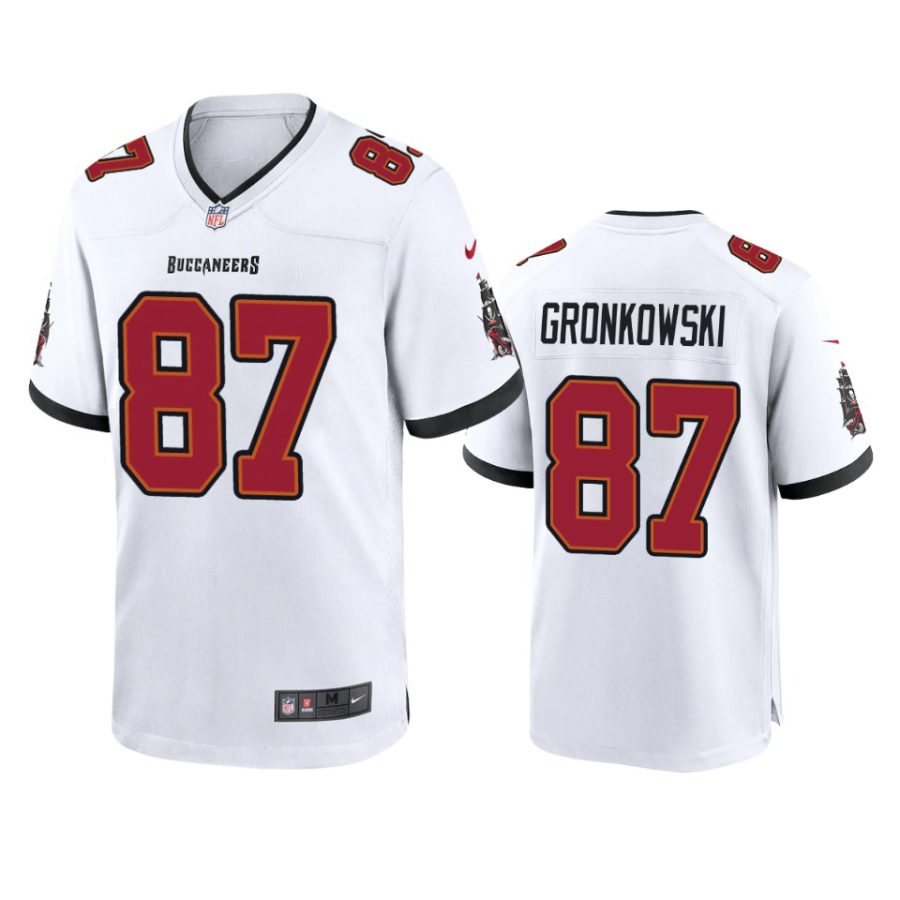 mens buccaneers rob gronkowski white game jersey