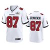 mens buccaneers rob gronkowski white super bowl lv game jersey