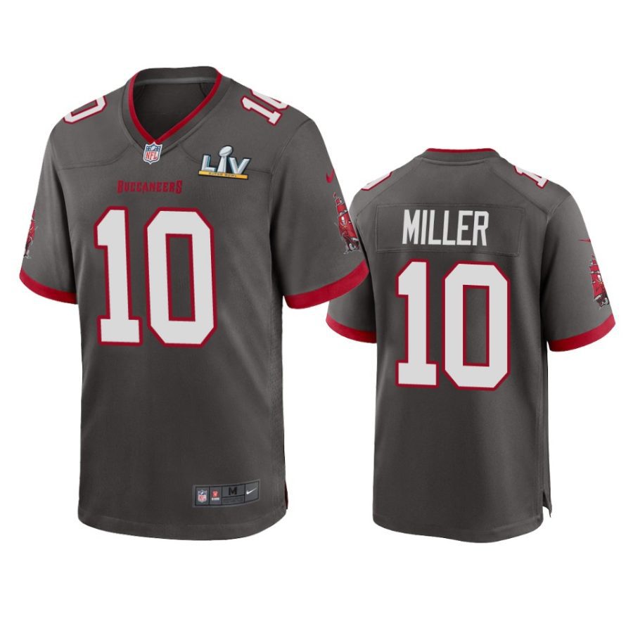 mens buccaneers scotty miller pewter super bowl lv game jersey