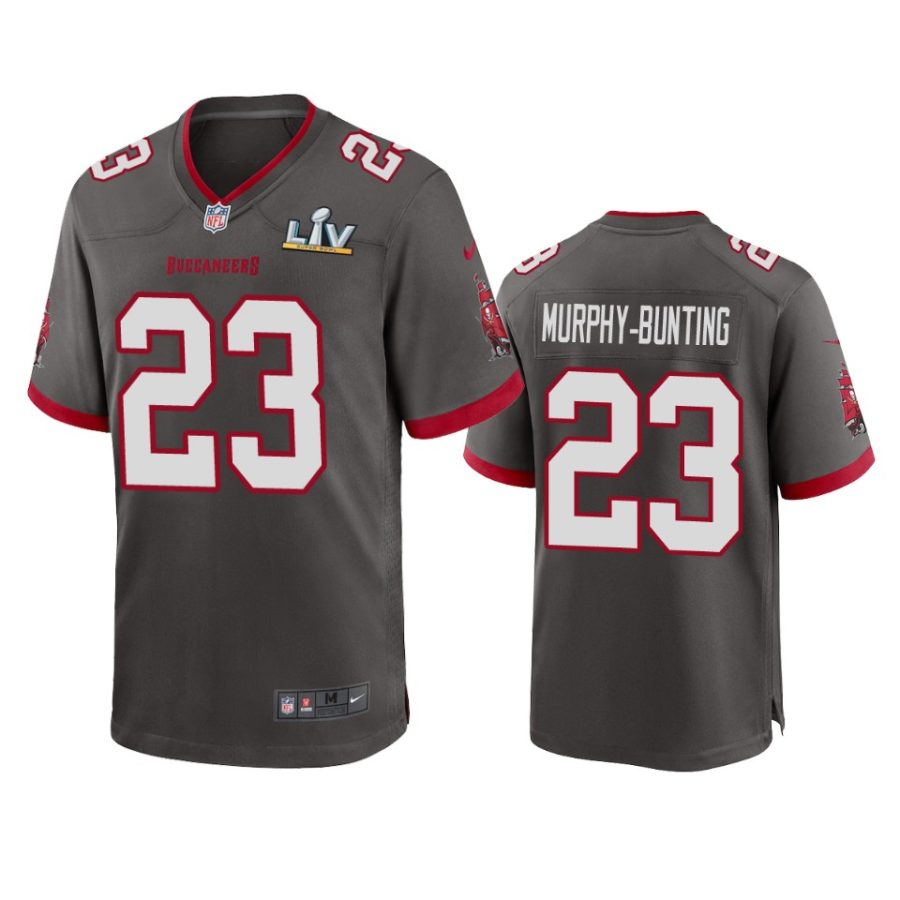 mens buccaneers sean murphy bunting pewter super bowl lv game jersey