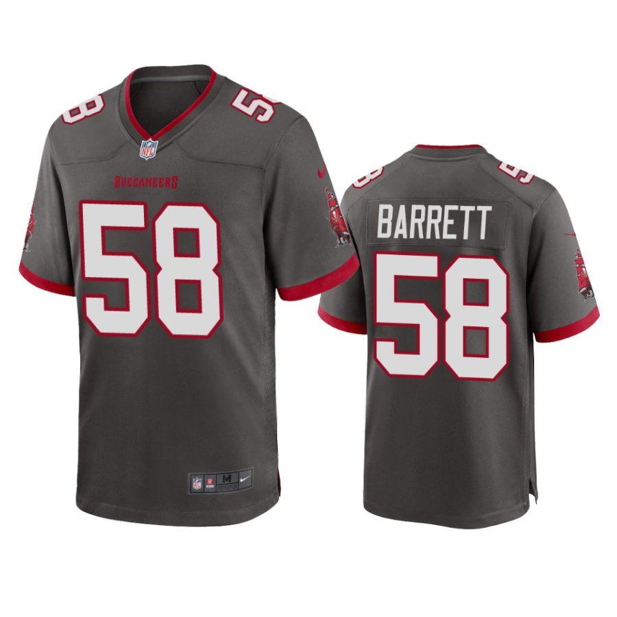 mens buccaneers shaquil barrett pewter 2020 game jersey