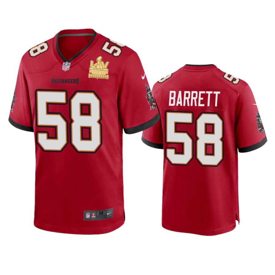 mens buccaneers shaquil barrett red super bowl lv champions game jersey