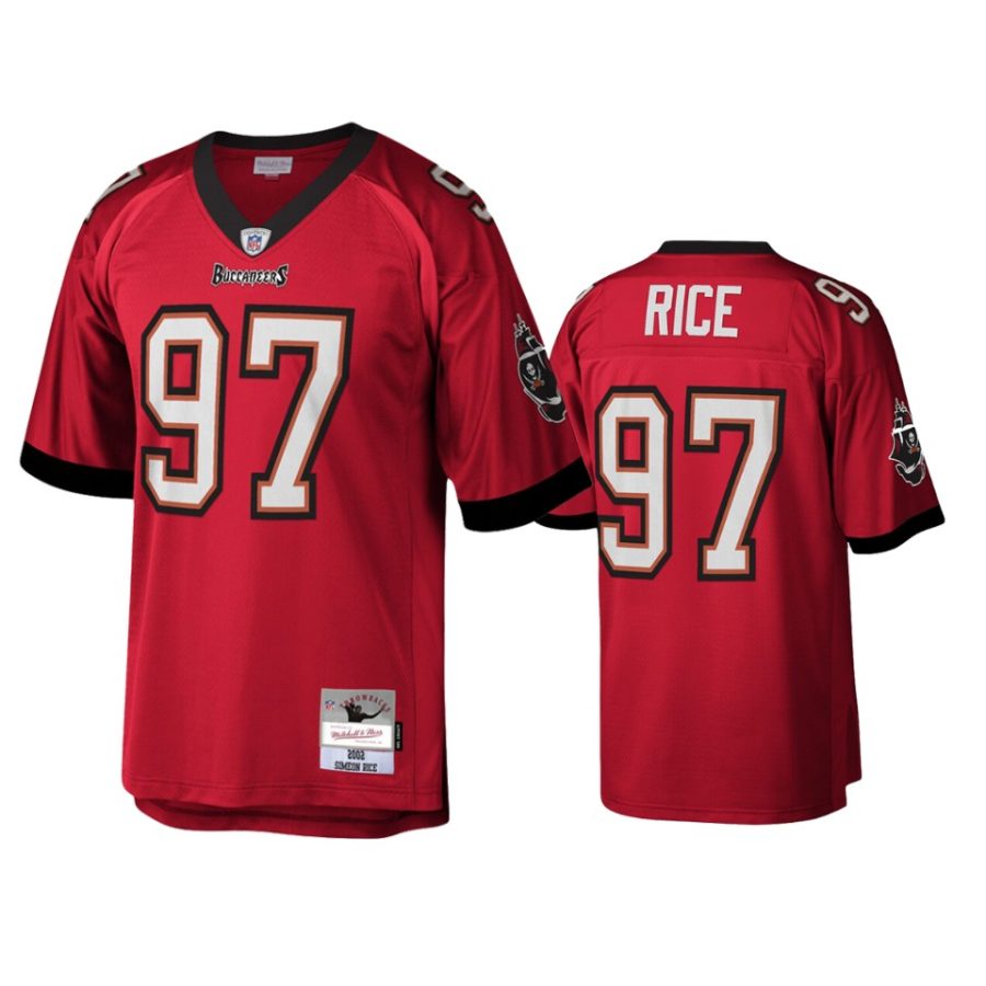 mens buccaneers simeon rice red legacy replica jersey