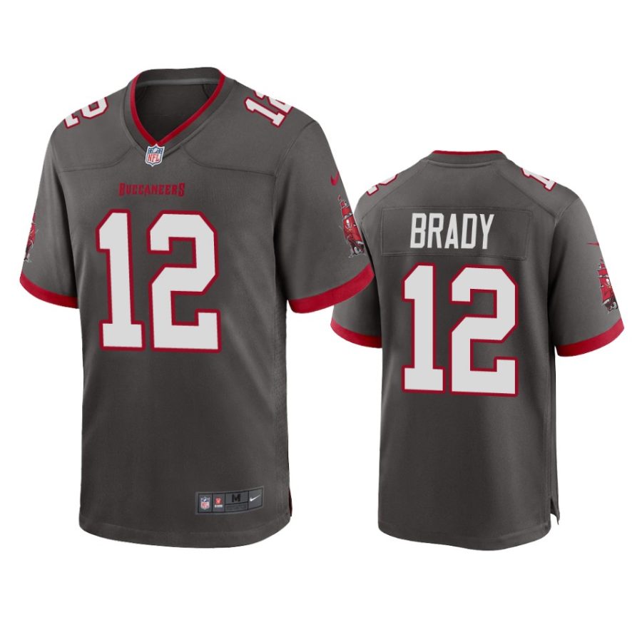 mens buccaneers tom brady pewter 2020 game jersey