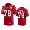 mens buccaneers tristan wirfs red super bowl lv champions game jersey