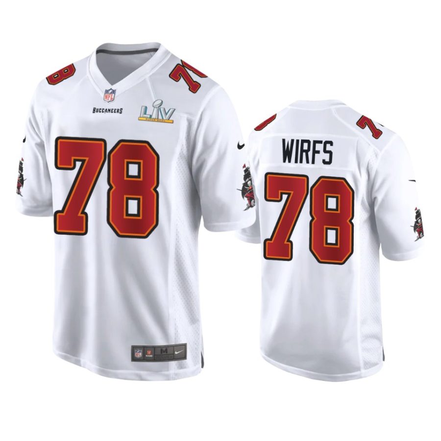 mens buccaneers tristan wirfs white super bowl lv game fashion jersey