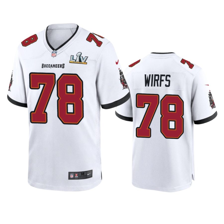 mens buccaneers tristan wirfs white super bowl lv game jersey