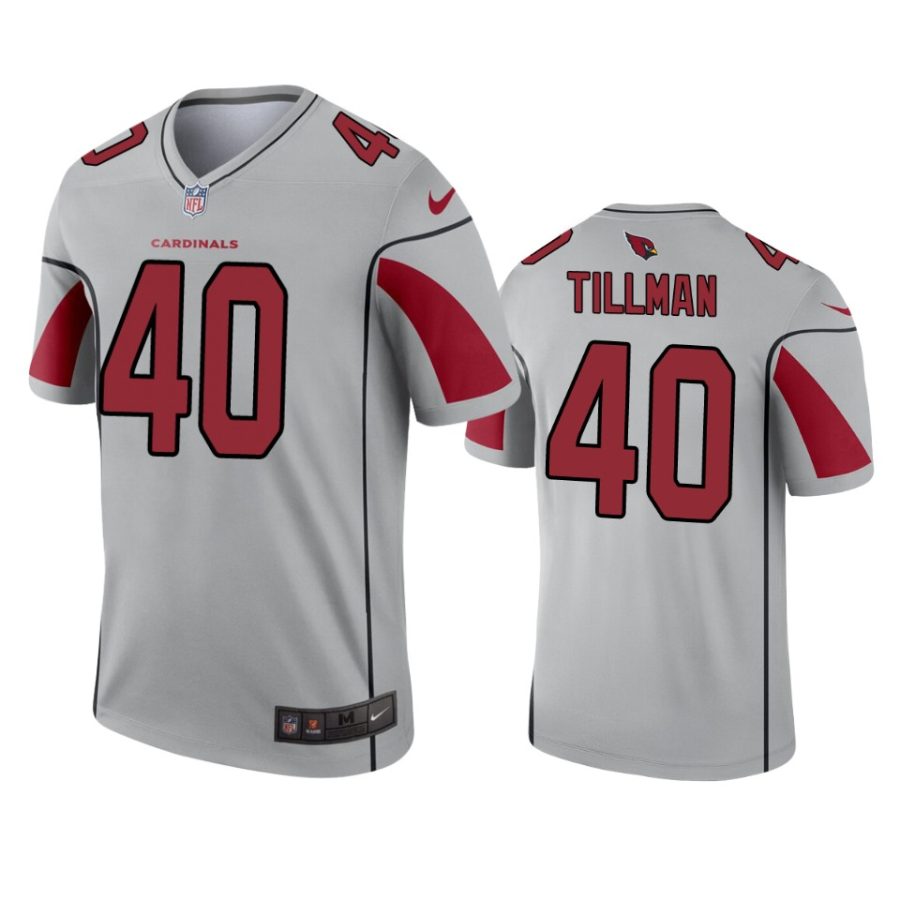 mens cardinals pat tillman silver inverted legend jersey