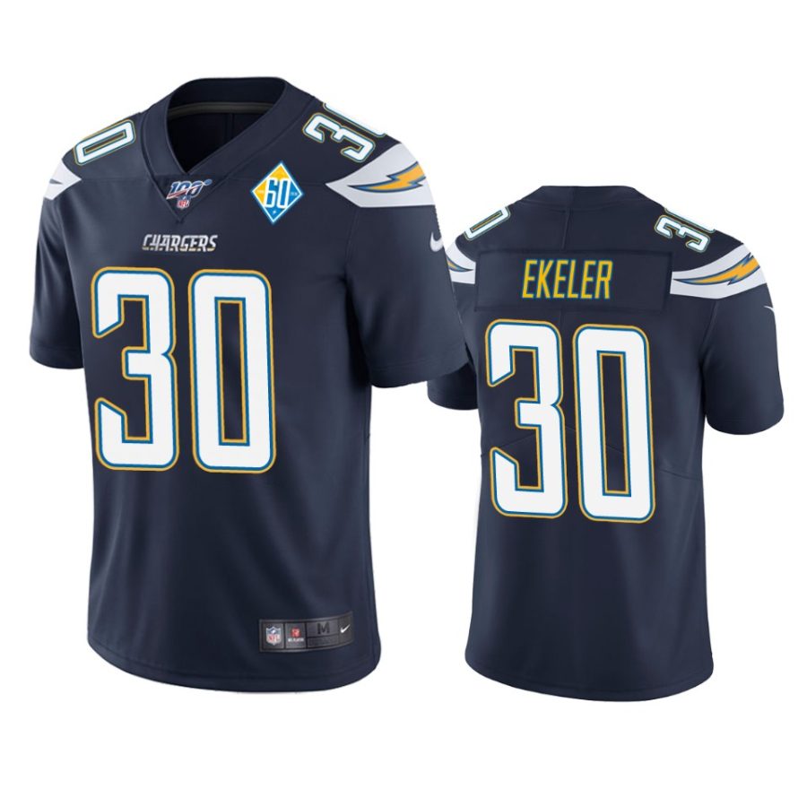 mens chargers austin ekeler navy 60th anniversary vapor limited jersey