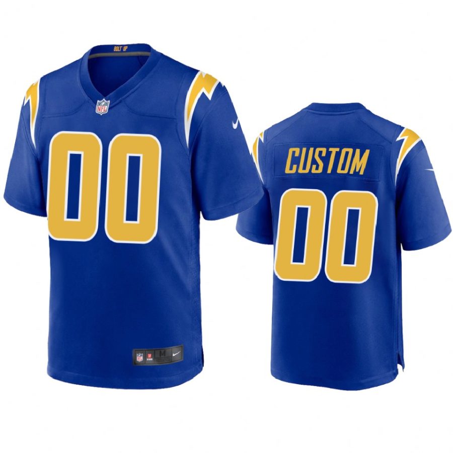 mens chargers custom royal 2020 game jersey