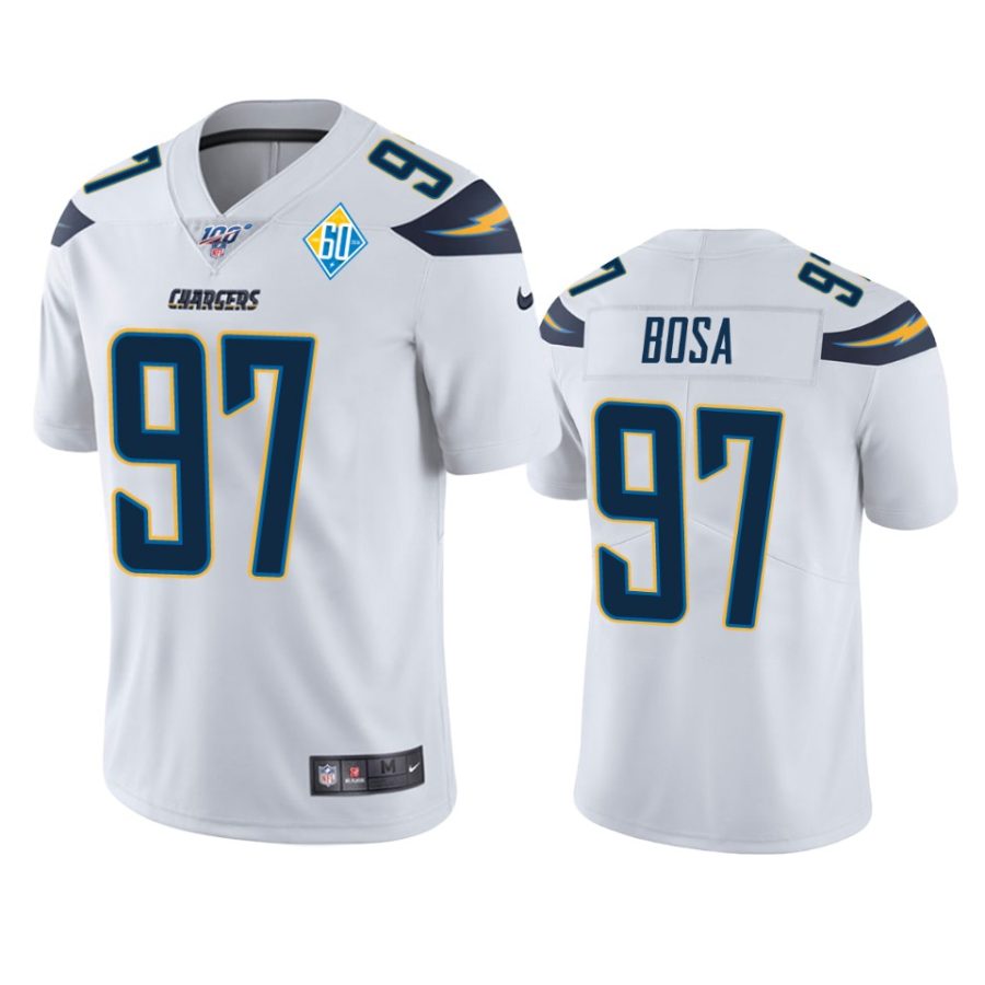 mens chargers joey bosa white 60th anniversary vapor limited jersey