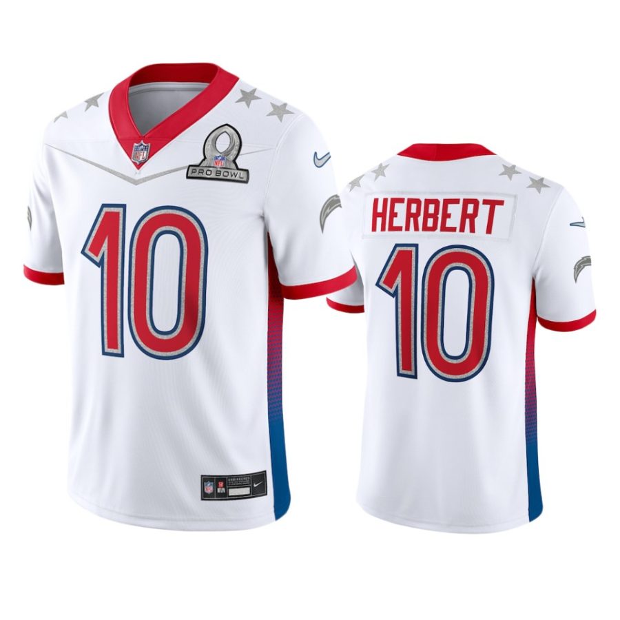 mens chargers justin herbert white game 2022 afc pro bowl jersey