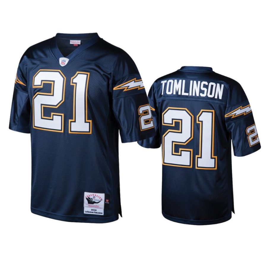 mens chargers ladainian tomlinson navy throwback authentic retired player jersey