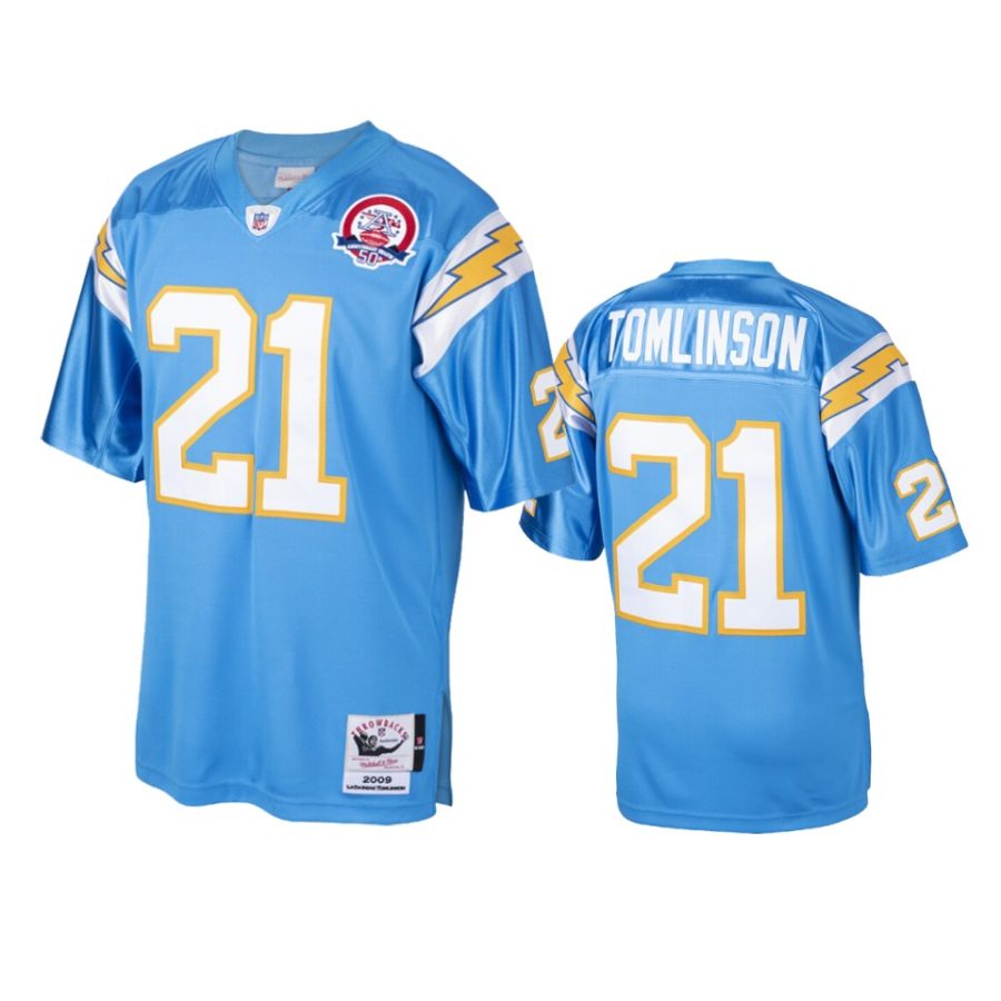 mens chargers ladainian tomlinson powder blue 2009 authentic throwback jersey