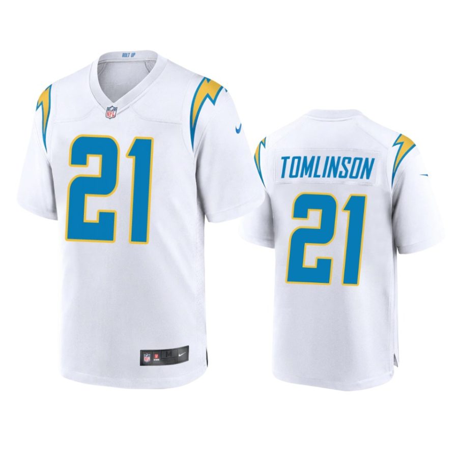 mens chargers ladainian tomlinson white 2020 game jersey