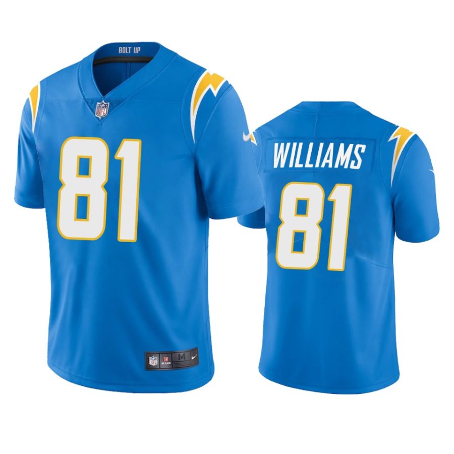 mens chargers mike williams powder blue 2020 vapor limited jersey