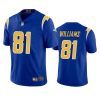 mens chargers mike williams royal 2020 2nd alternate vapor limited jersey