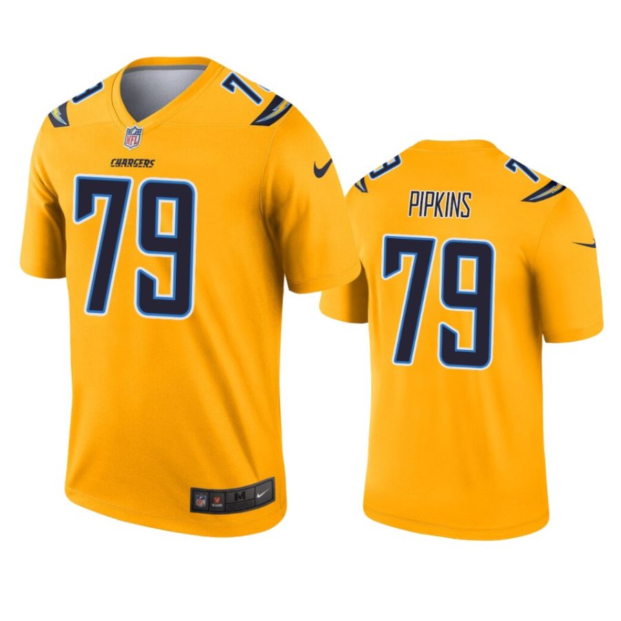 mens chargers trey pipkins gold inverted legend jersey