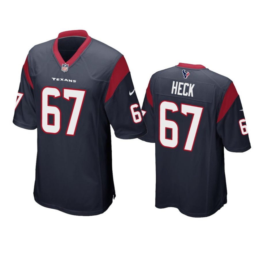 mens charlie heck texans navy game jersey