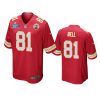 mens chiefs blake bell red super bowl lvii game jersey