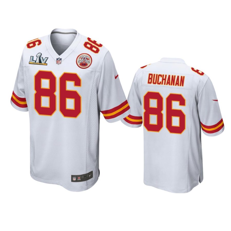 mens chiefs buck buchanan white super bowl lv game jersey