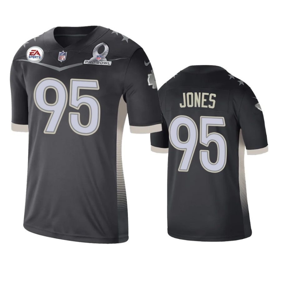 mens chiefs chris jones anthracite 2021 afc pro bowl game jersey