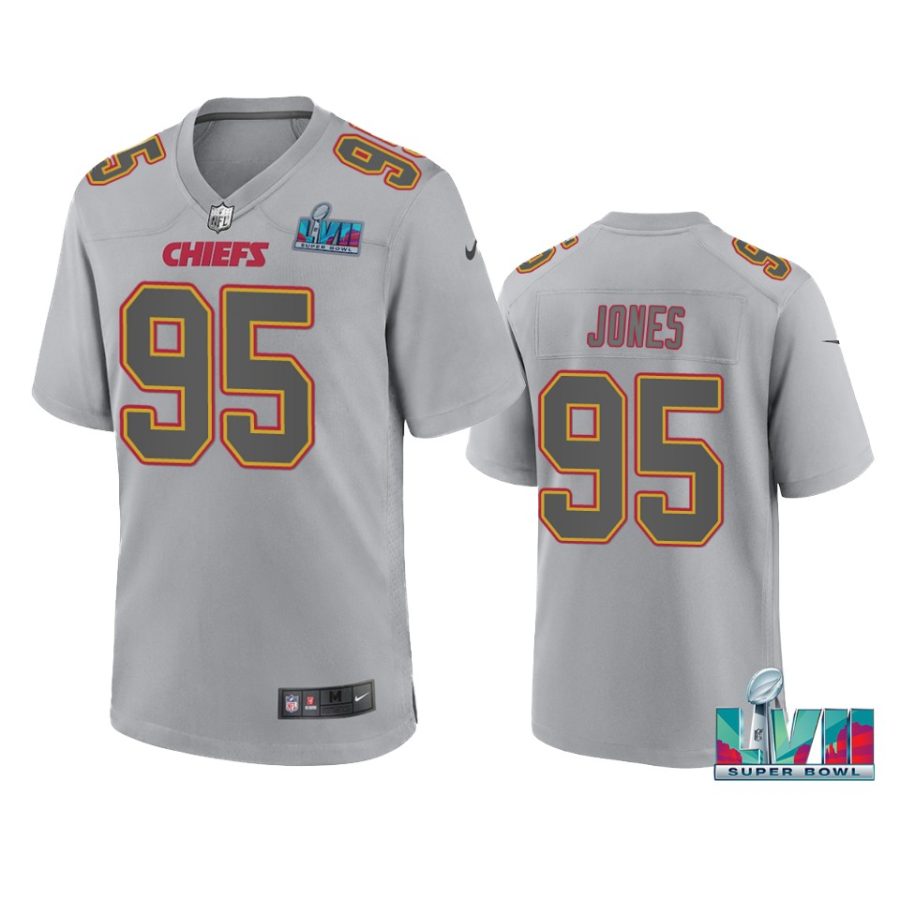 mens chiefs chris jones gray super bowl lvii atmosphere jersey