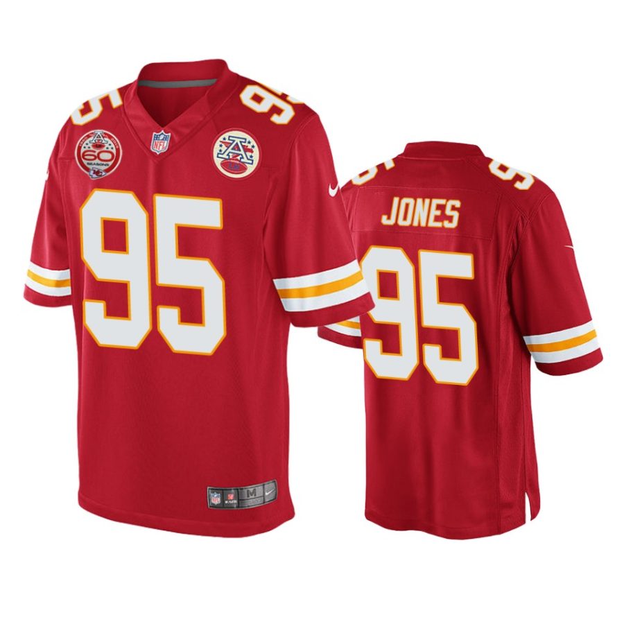 mens chiefs chris jones red 60th anniversary game jersey