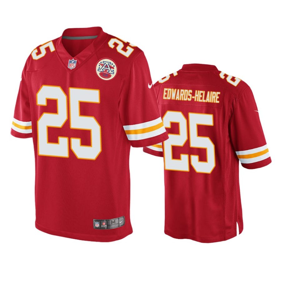 mens chiefs clyde edwards helaire red game jersey