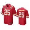 mens chiefs clyde edwards helaire red super bowl lv game jersey