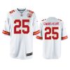 mens chiefs clyde edwards helaire white game jersey