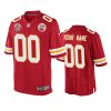 mens chiefs custom red 60th anniversary game jersey