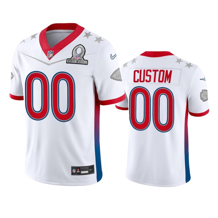 mens chiefs custom white game 2022 afc pro bowl jersey