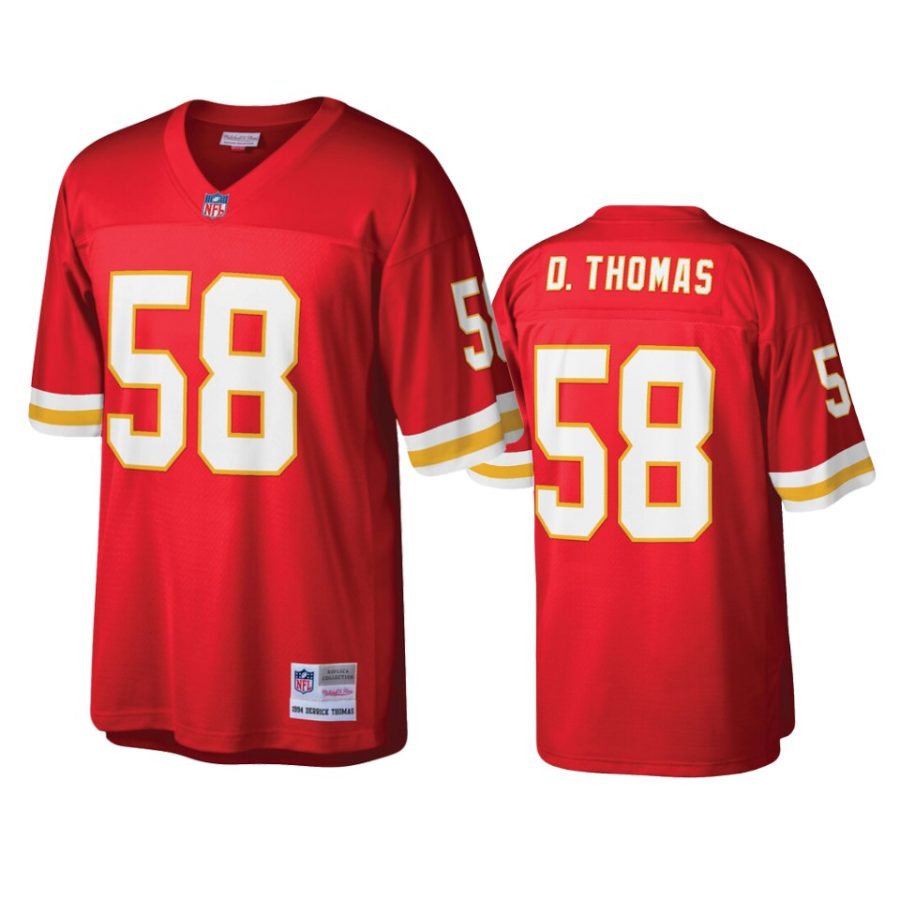 mens chiefs derrick thomas red replica retired player jersey