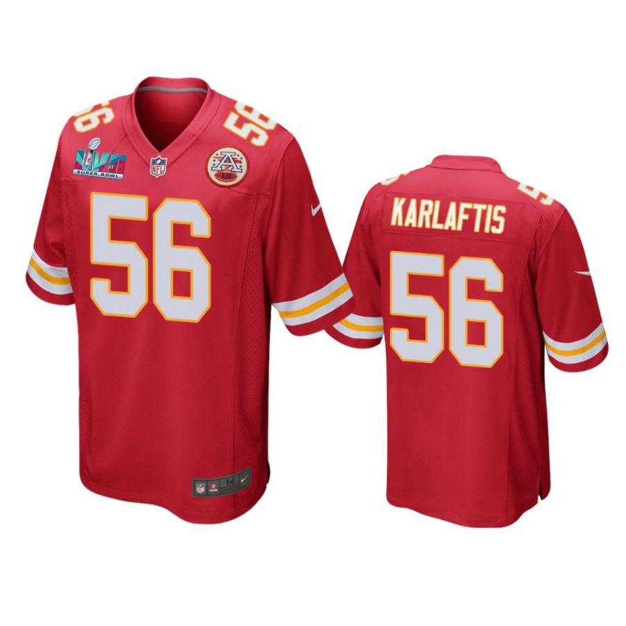 mens chiefs george karlaftis red super bowl lvii game jersey