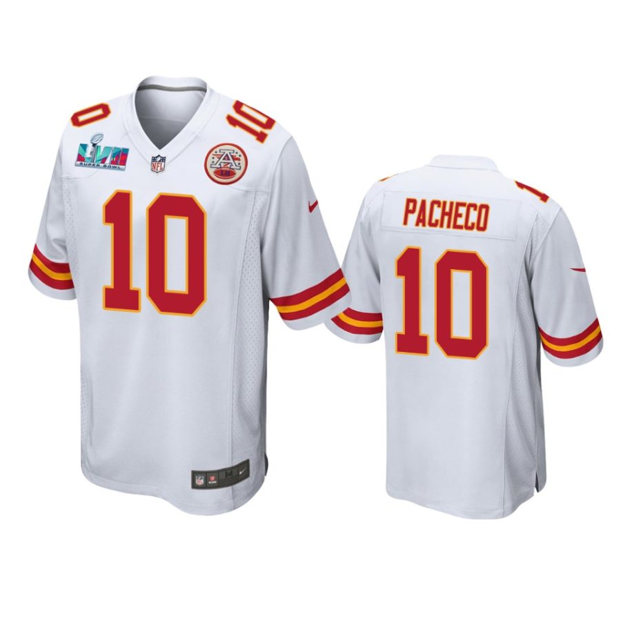 mens chiefs isaih pacheco white super bowl lvii game jersey