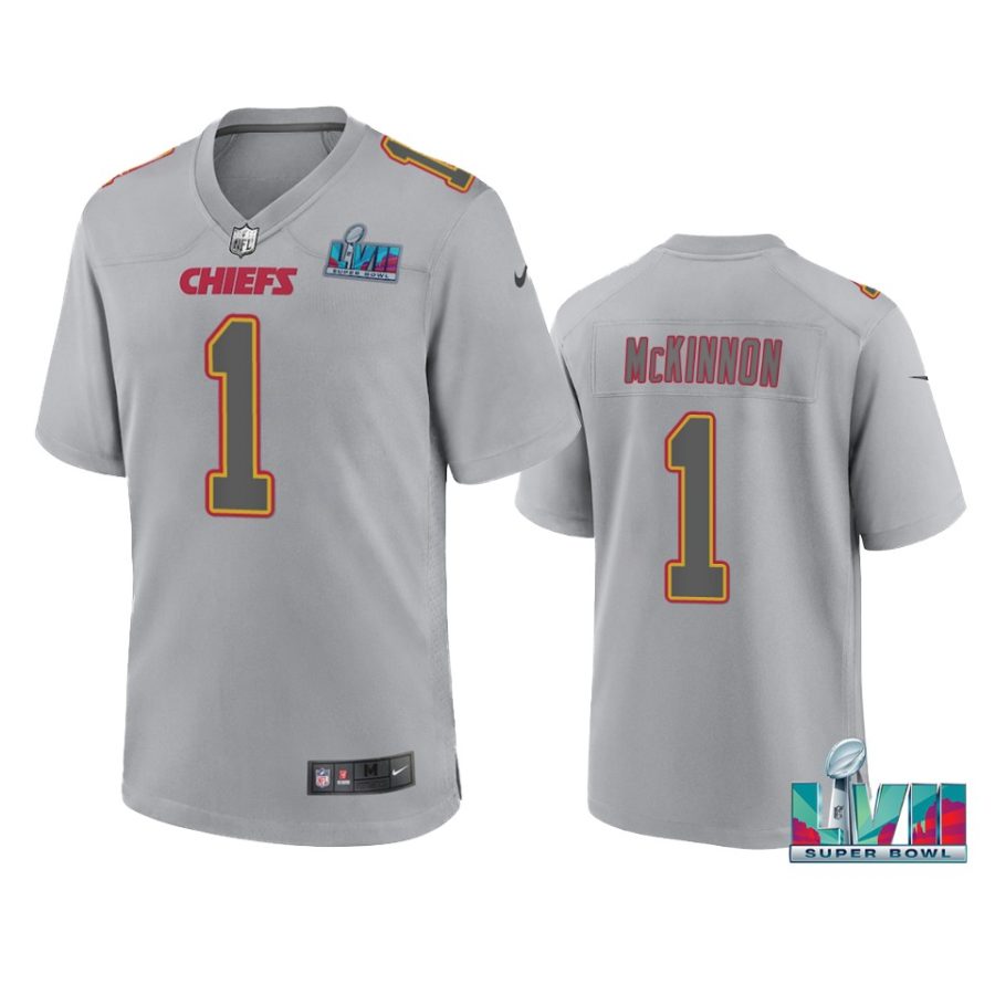 mens chiefs jerick mckinnon gray super bowl lvii atmosphere jersey